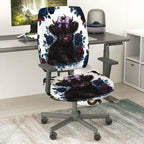 2-Piece Cute Puppy Flower Bow  Computer Chair Cover Set, Seat and Backrest