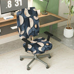 2-Piece Abstract Geometric Circular Pattern  Computer Chair Cover Set, Seat and Backrest