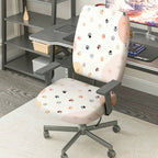 2-Piece Cat Paw Pattern  Computer Chair Cover Set, Seat and Backrest