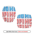 2-Piece 3D Letter Print Modern Abstract  Computer Chair Cover Set, Seat and Backrest