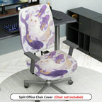 2-Piece Cat Fish Fantasy Art  Computer Chair Cover Set, Seat and Backrest