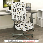 2-Piece Abstract Geometric Star Pattern  Computer Chair Cover Set, Seat and Backrest