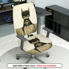 2-Piece Cat Batman Black Fun Creative  Computer Chair Cover Set, Seat and Backrest