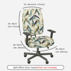 2-Piece Abstract Art Pattern  Computer Chair Cover Set, Seat and Backrest