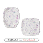 2-Piece Floral Pastel Elegant  Computer Chair Cover Set, Seat and Backrest