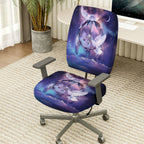 2-Piece Dreamcatcher Moon Stars Dove Peaceful  Computer Chair Cover Set, Seat and Backrest