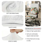 2-Piece Dog Christmas Holiday Festive Decorative  Computer Chair Cover Set, Seat and Backrest