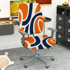 2-Piece Abstract Geometric Modern Stylish Vibrant  Computer Chair Cover Set, Seat and Backrest