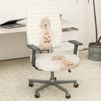2-Piece Dog Halloween Pumpkin Cute Fun Holiday  Computer Chair Cover Set, Seat and Backrest