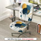 2-Piece Abstract Geometric Artistic Modern Stylish  Computer Chair Cover Set, Seat and Backrest