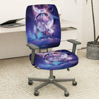 2-Piece Dreamcatcher Moon Stars Dove Peaceful  Computer Chair Cover Set, Seat and Backrest