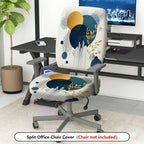 2-Piece Abstract Geometric Artistic Modern Stylish  Computer Chair Cover Set, Seat and Backrest