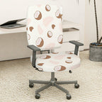 2-Piece Coconut Palm Leaf Nature Tropical Elegant Print  Computer Chair Cover Set, Seat and Backrest