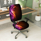 2-Piece Abstract Colorful Cosmic Star  Computer Chair Cover Set, Seat and Backrest