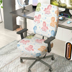 2-Piece Cute Unicorn Cloud Star Fantasy Colorful  Computer Chair Cover Set, Seat and Backrest