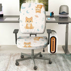 2-Piece Cute Animal Moon Star Floral  Computer Chair Cover Set, Seat and Backrest