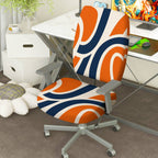 2-Piece Abstract Geometric Modern Stylish Vibrant  Computer Chair Cover Set, Seat and Backrest