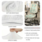 2-Piece Mystic Cat Elegant Pattern Fantasy Animal Unique Design Stylish  Computer Chair Cover Set, Seat and Backrest