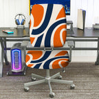 2-Piece Abstract Geometric Modern Stylish Vibrant  Computer Chair Cover Set, Seat and Backrest