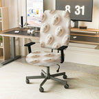 2-Piece Abstract Artistic Modern Stylish Unique Creative  Computer Chair Cover Set, Seat and Backrest