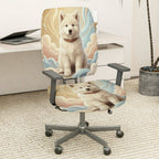 2-Piece Cute Dog Cloud Fantasy Dream Art  Computer Chair Cover Set, Seat and Backrest