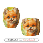 2-Piece Abstract Colorful Artistic Vibrant Nature  Computer Chair Cover Set, Seat and Backrest