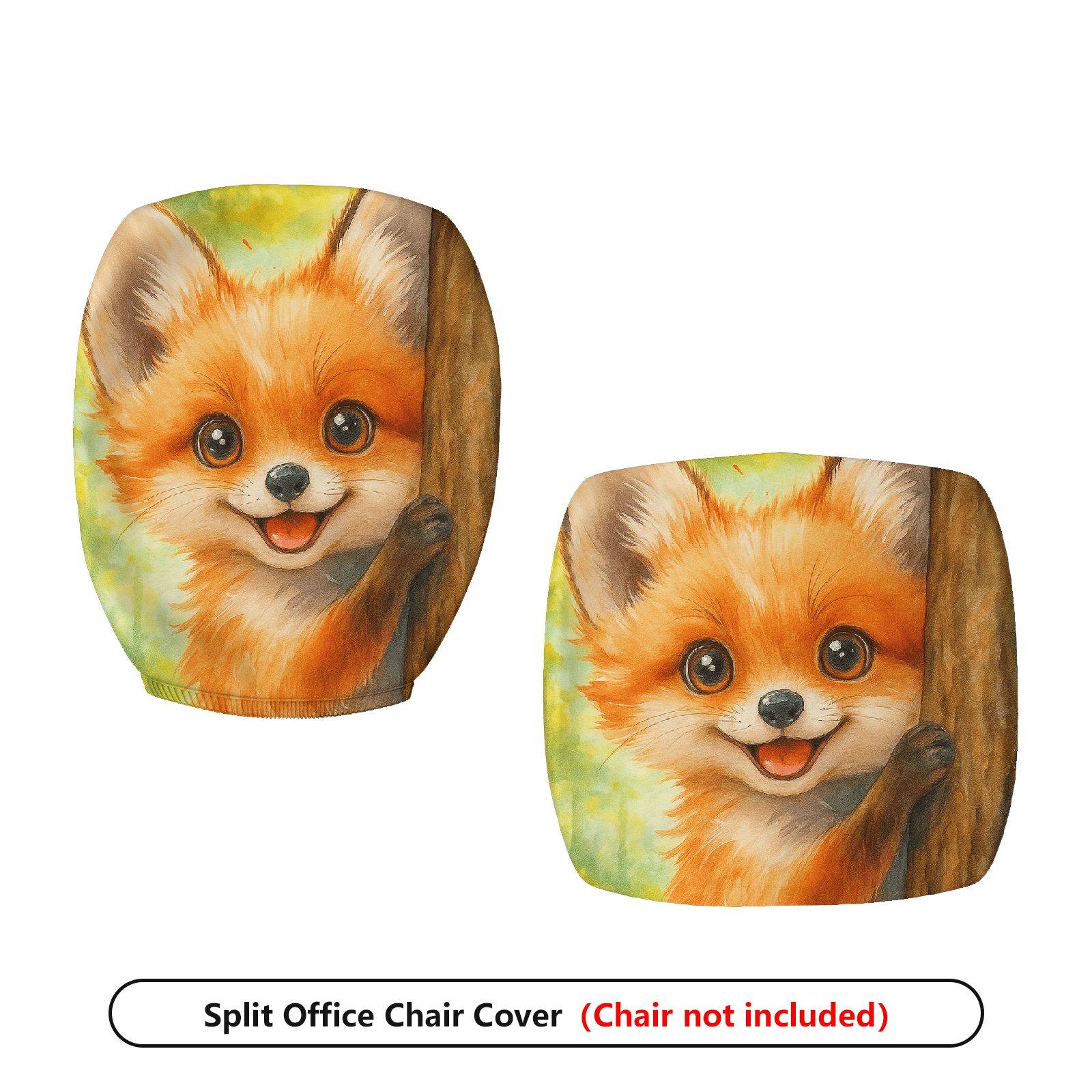 2-Piece Abstract Colorful Artistic Vibrant Nature  Computer Chair Cover Set, Seat and Backrest