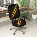 2-Piece Abstract Colorful Art Modern Urban Vibrant  Computer Chair Cover Set, Seat and Backrest
