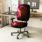 2-Piece Abstract Colorful Cosmic Star  Computer Chair Cover Set, Seat and Backrest