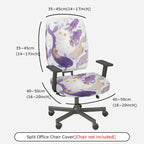 2-Piece Cat Fish Fantasy Art  Computer Chair Cover Set, Seat and Backrest