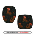 2-Piece Animal Mushroom Forest Pattern  Computer Chair Cover Set, Seat and Backrest