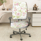 2-Piece Floral Pastel Botanical Spring Garden Nature  Computer Chair Cover Set, Seat and Backrest