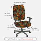 2-Piece Christmas Pinecone Berry Greenery  Computer Chair Cover Set, Seat and Backrest