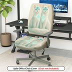 2-Piece Mystic Cat Elegant Pattern Fantasy Animal Unique Design Stylish  Computer Chair Cover Set, Seat and Backrest