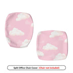 2-Piece Pink Cloud Sky Dreamy Cute Pastel  Computer Chair Cover Set, Seat and Backrest