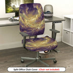 2-Piece Abstract Galaxy Jellyfish Cosmic Artistic  Computer Chair Cover Set, Seat and Backrest