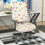 2-Piece Floral Pattern Spring Summer Flower  Computer Chair Cover Set, Seat and Backrest