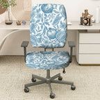 2-Piece Floral Pattern Fruit Botanical Nature  Computer Chair Cover Set, Seat and Backrest