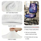 2-Piece Dreamcatcher Moon Stars Dove Peaceful  Computer Chair Cover Set, Seat and Backrest