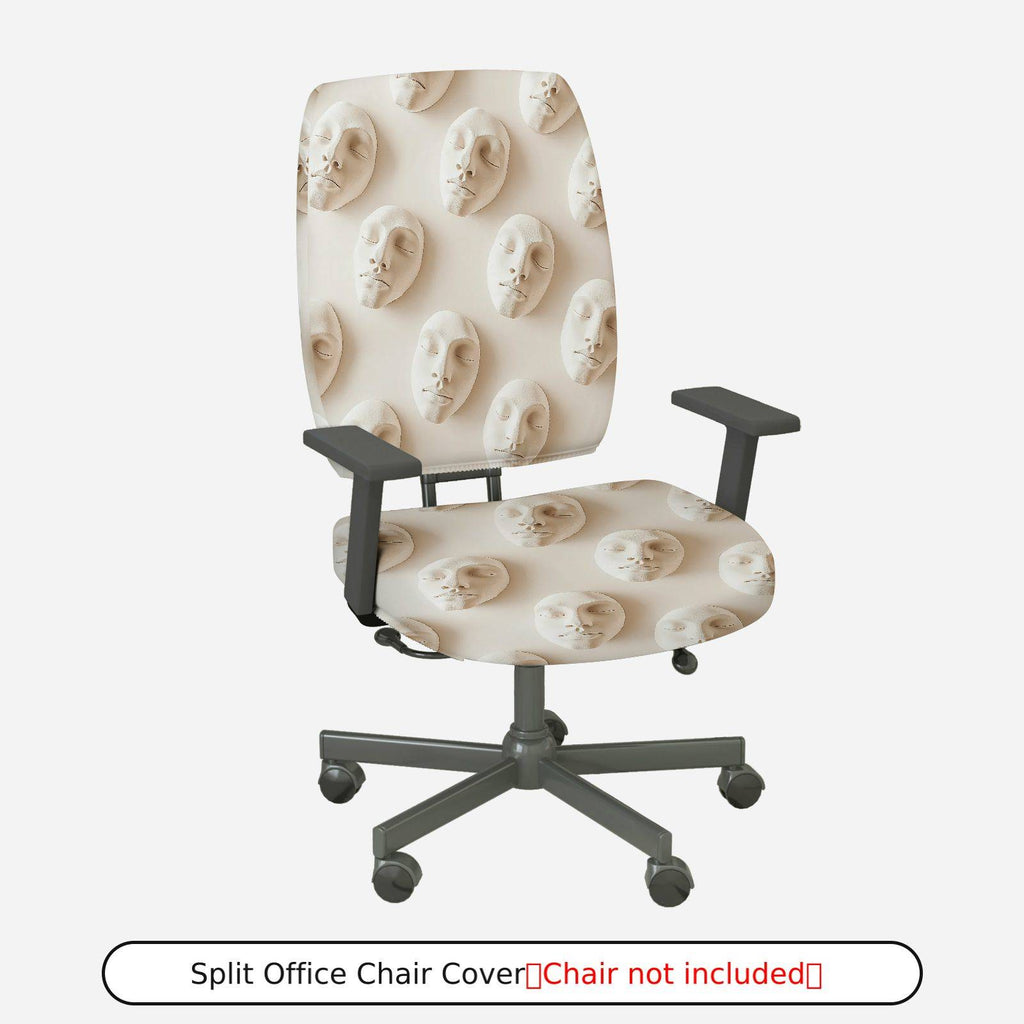 2-Piece Abstract Artistic Modern Stylish Unique Creative  Computer Chair Cover Set, Seat and Backrest