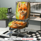 2-Piece Abstract Colorful Artistic Vibrant Nature  Computer Chair Cover Set, Seat and Backrest