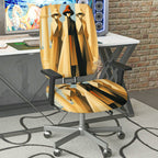 2-Piece Abstract Art Geometric Modern Stylish  Computer Chair Cover Set, Seat and Backrest