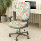 2-Piece Floral Blossom Pastel Spring Garden  Computer Chair Cover Set, Seat and Backrest