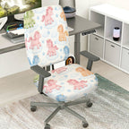 2-Piece Cute Unicorn Cloud Star Fantasy Colorful  Computer Chair Cover Set, Seat and Backrest