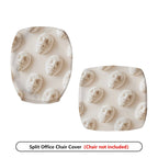 2-Piece Abstract Artistic Modern Stylish Unique Creative  Computer Chair Cover Set, Seat and Backrest