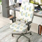 2-Piece Cute Rabbit Star Pattern Home Decor Furniture  Computer Chair Cover Set, Seat and Backrest