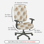 2-Piece Abstract Artistic Modern Stylish Unique Creative  Computer Chair Cover Set, Seat and Backrest