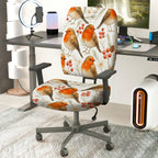2-Piece Christmas Robin Bird Berry Tree Flower  Computer Chair Cover Set, Seat and Backrest