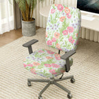2-Piece Floral Blossom Pastel Spring Garden  Computer Chair Cover Set, Seat and Backrest