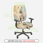 2-Piece Cute Dog Cloud Fantasy Dream Art  Computer Chair Cover Set, Seat and Backrest